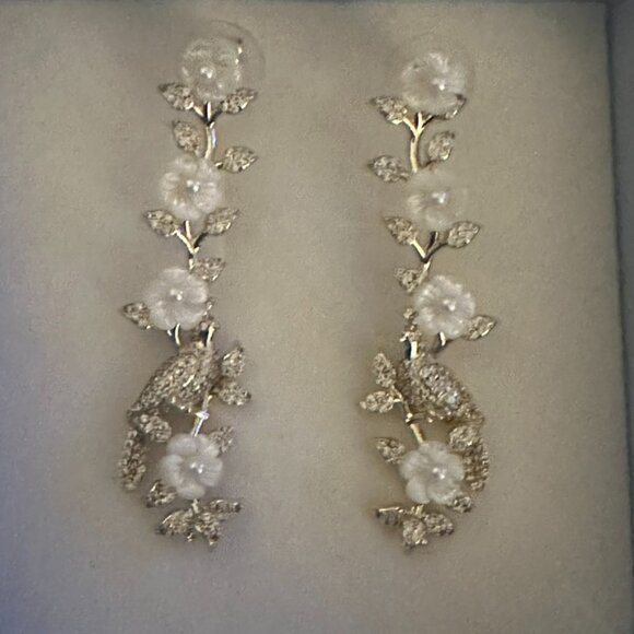 Nicola Bathie Love Bird Earrings New With Box - Picture 2 of 5